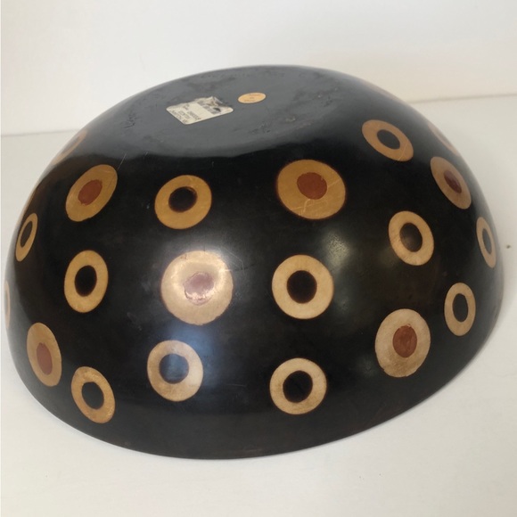 Pottery Bowl Folk Art Signed Genaro Paz Chulucanas Peruvian Made in Peru - Picture 4 of 7